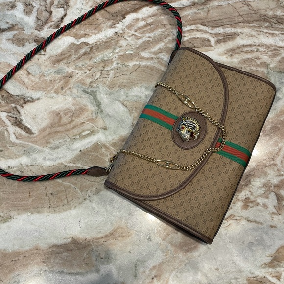 GUCCI Vintage GG Supreme Monogram Web Medium Rajah - Picture 2 of 7